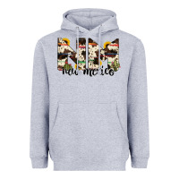 Heather Grey new mexico state cowhide serape cactus Heavyweight Hoodie - RanaPortraitStore