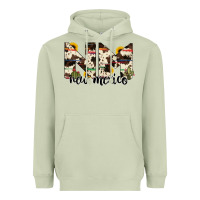 New Mexico State Cowhide Serape Cactus Heavyweight Hoodie | Teevron