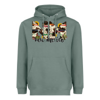 Sage new mexico state cowhide serape cactus Heavyweight Hoodie - RanaPortraitStore