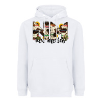 White new mexico state cowhide serape cactus Heavyweight Hoodie - RanaPortraitStore