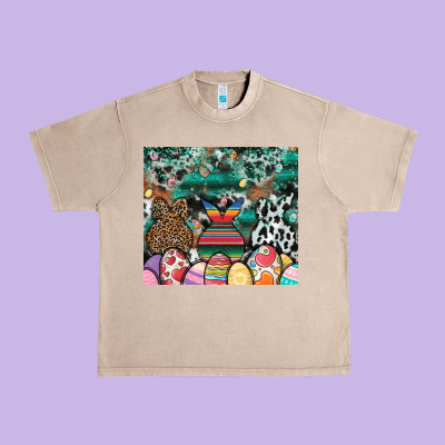 Easter Urban Heavy Tee Designed By Cowhidedigitalart