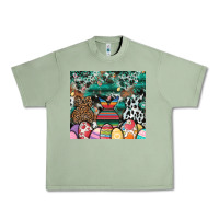 Oil Green easter Urban Heavy Tee - CowhideDigitalArt