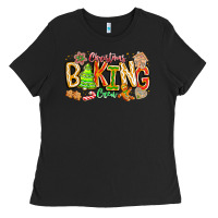 Black Christmas Baking Crew Ladies Tee - CowhideDigitalArt