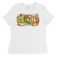 White Christmas Baking Crew Ladies Tee - CowhideDigitalArt