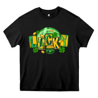 Black St. Patrick's Day lucky Heavy Core Tee - FaDigitalArtStudio