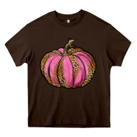 Chocolate Brown leopard cancer pumpkin Heavy Core Tee - RanaPortraitStore