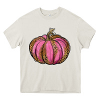 Cream leopard cancer pumpkin Heavy Core Tee - RanaPortraitStore