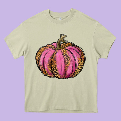 Leopard Cancer Pumpkin Heavy Core Tee Designed By Ranaportraitstore