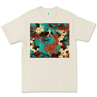 Bone Serape Turquoise Glitter Cowhide  Tooled Leather  Tumbler Premium Tee - FaDigitalArtStudio