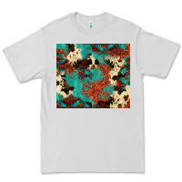 Dove Grey Serape Turquoise Glitter Cowhide  Tooled Leather  Tumbler Premium Tee - FaDigitalArtStudio