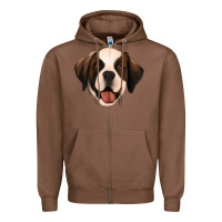 Chestnut st bernard Zipper Hoodie - Jasminsmagicworld