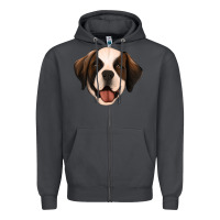 Smoke st bernard Zipper Hoodie - Jasminsmagicworld