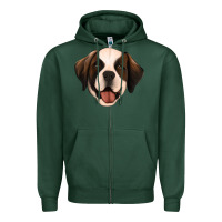 Sports Green st bernard Zipper Hoodie - Jasminsmagicworld
