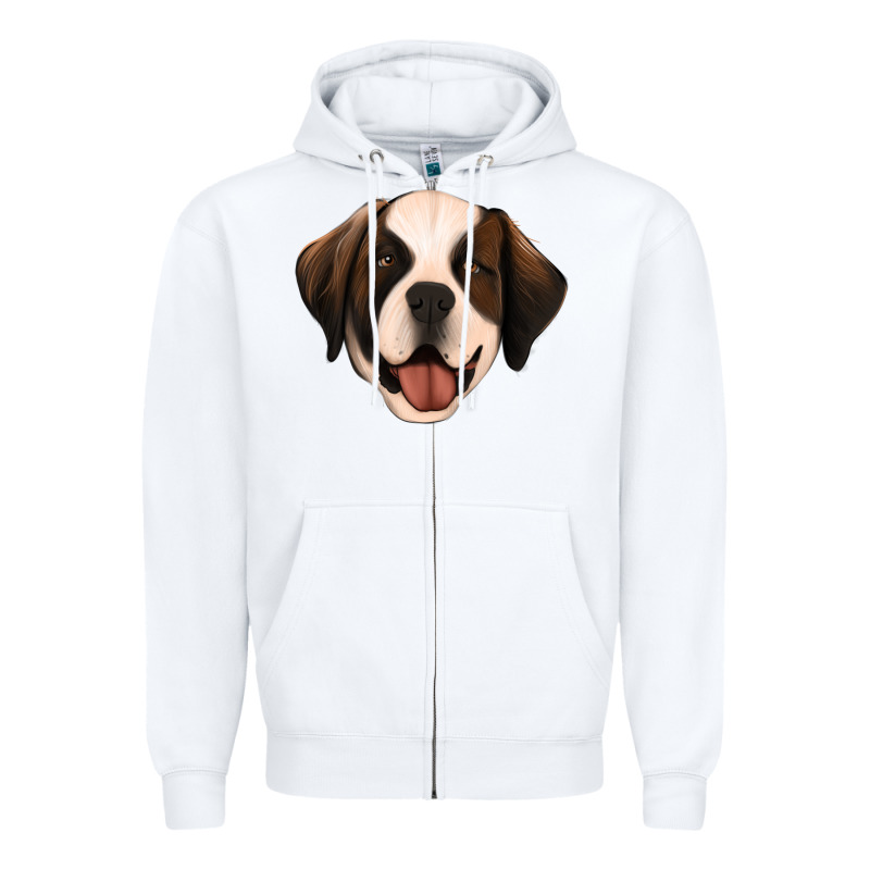 St Bernard Zipper Hoodie by Jasminsmagicworld | Teevron