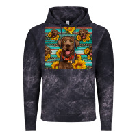 Cloud Black Chocolate Labrador with sunflowers western Vintage Hoodie - Artiststas
