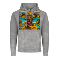 Cloud Rock Chocolate Labrador with sunflowers western Vintage Hoodie - Artiststas