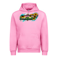 Fuchsia Pink Tennessee Map Sunflower Cactus Serape Urban Hoodie - RanaPortraitStore