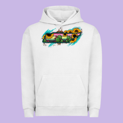 Tennessee Map Sunflower Cactus Serape Urban Hoodie Designed By Ranaportraitstore