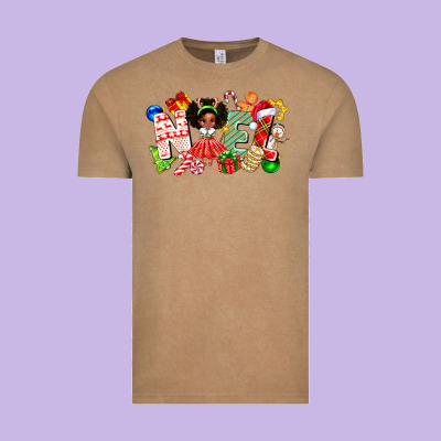 Noel Afro Girl Baby Vintage Tee Designed By Cowhidedigitalart