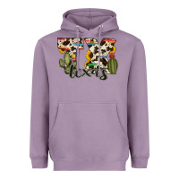 Lavender texas state cowhide serape cactus Heavyweight Hoodie - RanaPortraitStore