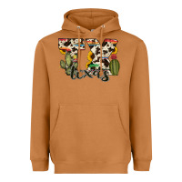 Meerkat texas state cowhide serape cactus Heavyweight Hoodie - RanaPortraitStore