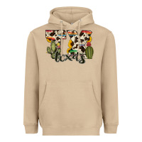 Mushroom texas state cowhide serape cactus Heavyweight Hoodie - RanaPortraitStore