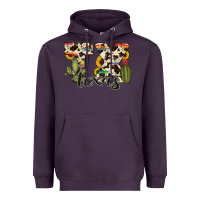 Plum texas state cowhide serape cactus Heavyweight Hoodie - RanaPortraitStore