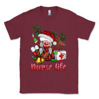 Burgundy christmas nurse life gnome Classic Tee - BarkalooDesign