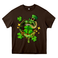 Chocolate Brown St. Patrick's Day lip Heavy Core Tee - FaDigitalArtStudio