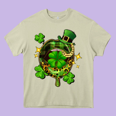 St. Patrick's Day Lip Heavy Core Tee Designed By Fadigitalartstudio