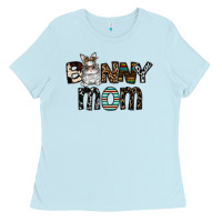 Baby Blue bunny mom Ladies Tee - CowhideDigitalArt