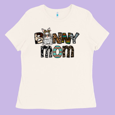 Bunny Mom Ladies Tee Designed By Cowhidedigitalart