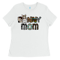White bunny mom Ladies Tee - CowhideDigitalArt