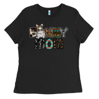 Black bunny mom Ladies Tee - CowhideDigitalArt
