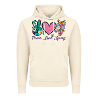 Vintage Artic peace love springwith flowers and butterfly Vintage Hoodie - Artiststas