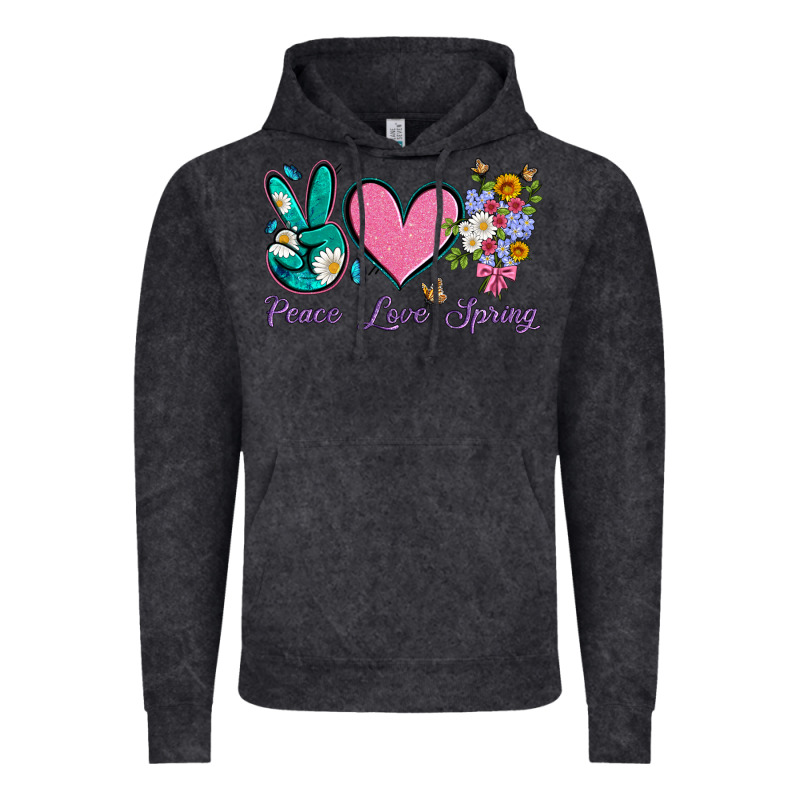 Peace Love Springwith Flowers And Butterfly Vintage Hoodie by Artiststas | Teevron
