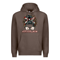 Coffee baseballmom messy bun Premium Hoodie - BarkalooDesign