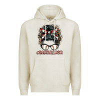 Oatmeal Heather baseballmom messy bun Premium Hoodie - BarkalooDesign