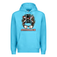 Ocean Blue baseballmom messy bun Premium Hoodie - BarkalooDesign