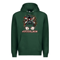 Sports Green baseballmom messy bun Premium Hoodie - BarkalooDesign