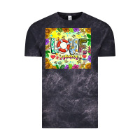 Cloud Black Love Summer Vintage Tee - CowhideDigitalArt