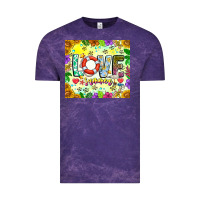 Cloud Purple Love Summer Vintage Tee - CowhideDigitalArt