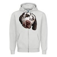 Dove Grey Dalmatian Zipper Hoodie - Jasminsmagicworld