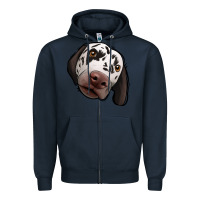 Navy Dalmatian Zipper Hoodie - Jasminsmagicworld