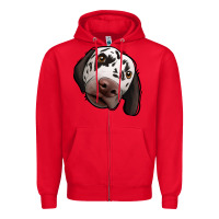 Red Dalmatian Zipper Hoodie - Jasminsmagicworld