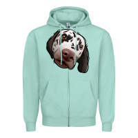Seafoam Dalmatian Zipper Hoodie - Jasminsmagicworld