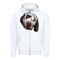 White Dalmatian Zipper Hoodie - Jasminsmagicworld