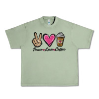 Oil Green peace love coffee Urban Heavy Tee - Jasminsmagicworld