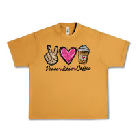 Peanut Butter peace love coffee Urban Heavy Tee - Jasminsmagicworld