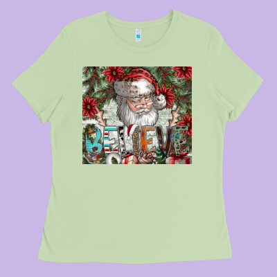Believe Ladies Tee Designed By Cowhidedigitalart